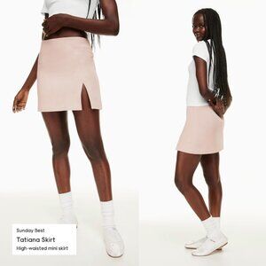NWT Aritzia Sunday Best Tatiana Skirt Damask Pink Size 10